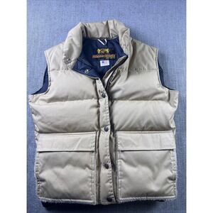 Vintage Hansa Branta Stearns Goose Down Vest Women S Camp 7 1970's Beige Hiking